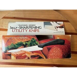 Wilkinson Sword Self-Sharpening Utility Knife Stainless Steel Vintage with Case